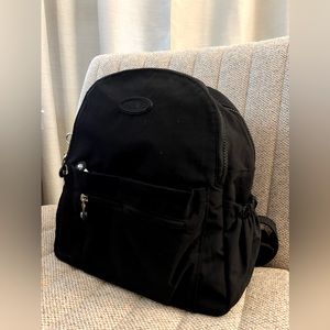 Womens small black nylon backpack